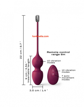 Dorcel - Love Balls - Vibrating Kegel Balls with Remote Control,plum (purple)